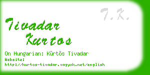 tivadar kurtos business card